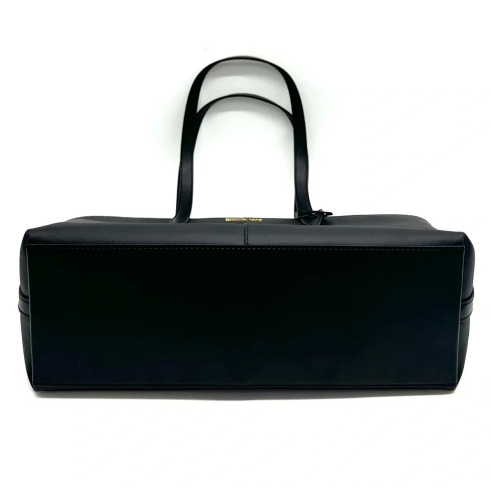 Michael Kors Medium Jet Set Travel Zip Tote Bag Black/Gold